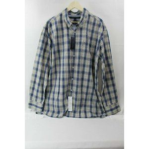 Tommy Hilfiger Mens XXL Plaid Custom Fit Button Down L/S Shirt NEW 2XL